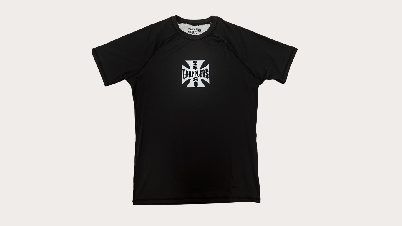 IRON CROSS RASH GUARD BLACK