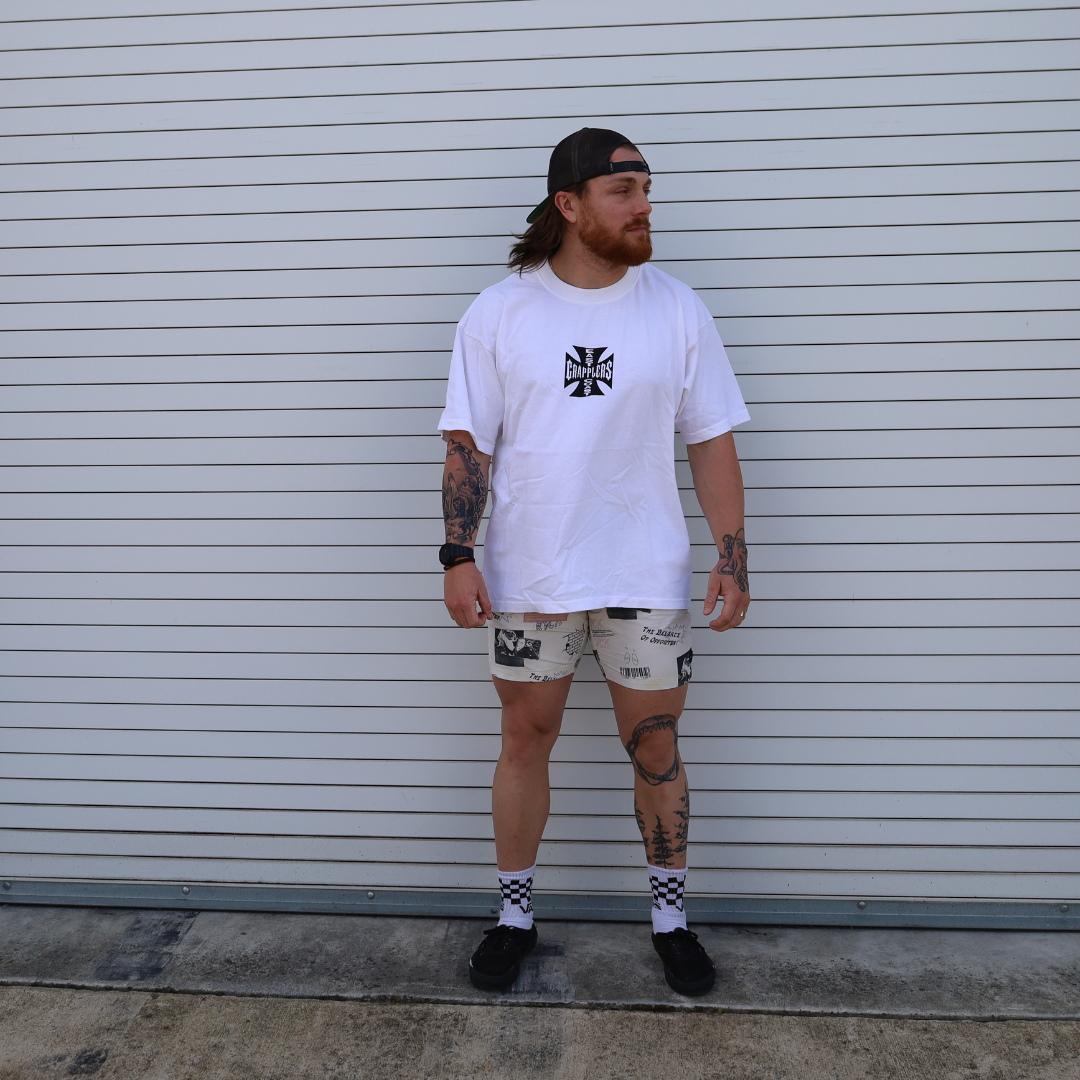 IRON CROSS SHIRT WHITE TEE