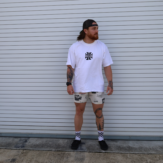 IRON CROSS SHIRT WHITE TEE